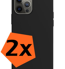 Nomfy Nomfy iPhone 13 Pro Max Hoesje Siliconen - Zwart - 2 PACK