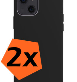Nomfy Nomfy iPhone 13 Hoesje Siliconen - Zwart - 2 PACK