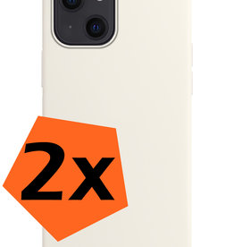 Nomfy Nomfy iPhone 13 Hoesje Siliconen - Wit - 2 PACK