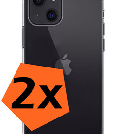 Nomfy Nomfy iPhone 13 Hoesje Siliconen - Transparant - 2 PACK