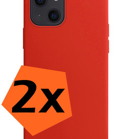 Nomfy Nomfy iPhone 13 Mini Hoesje Siliconen - Rood - 2 PACK