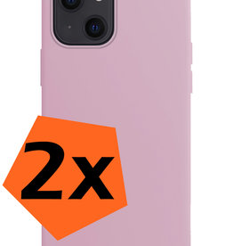 Nomfy Nomfy iPhone 13 Mini Hoesje Siliconen - Lila - 2 PACK