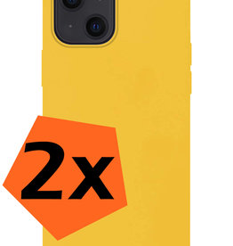 Nomfy Nomfy iPhone 13 Mini Hoesje Siliconen - Geel - 2 PACK