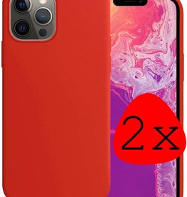 BASEY. BASEY. iPhone 13 Pro Max Hoesje Siliconen - Rood - 2 PACK