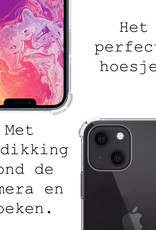 BASEY. Hoes Geschikt voor iPhone 13 Mini Hoesje Shock Proof Case Hoes Siliconen Met Screenprotector - Hoesje Geschikt voor iPhone 13 Mini Hoes Cover Shockproof - Transparant