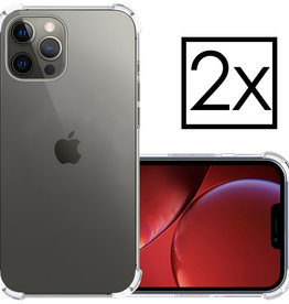 NoXx NoXx iPhone 13 Pro Hoesje Shockproof - Transparant - 2 PACK