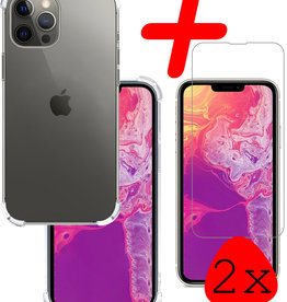 BASEY. BASEY. iPhone 13 Pro Hoesje Shockproof Met 2x Screenprotector Met Dichte Notch