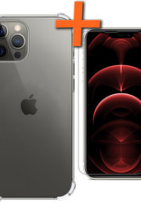 Nomfy Hoesje Geschikt voor iPhone 13 Pro Max Hoesje Shock Proof Cover Case Shockproof Met Screenprotector - Hoes Geschikt voor iPhone 13 Pro Max Hoes Siliconen Back Case - Transparant