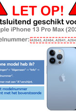 BASEY. Hoes Geschikt voor iPhone 13 Pro Max Hoesje Siliconen Back Cover Case Met Screenprotector - Hoesje Geschikt voor iPhone 13 Pro Max Hoes Cover Hoesje - Rood
