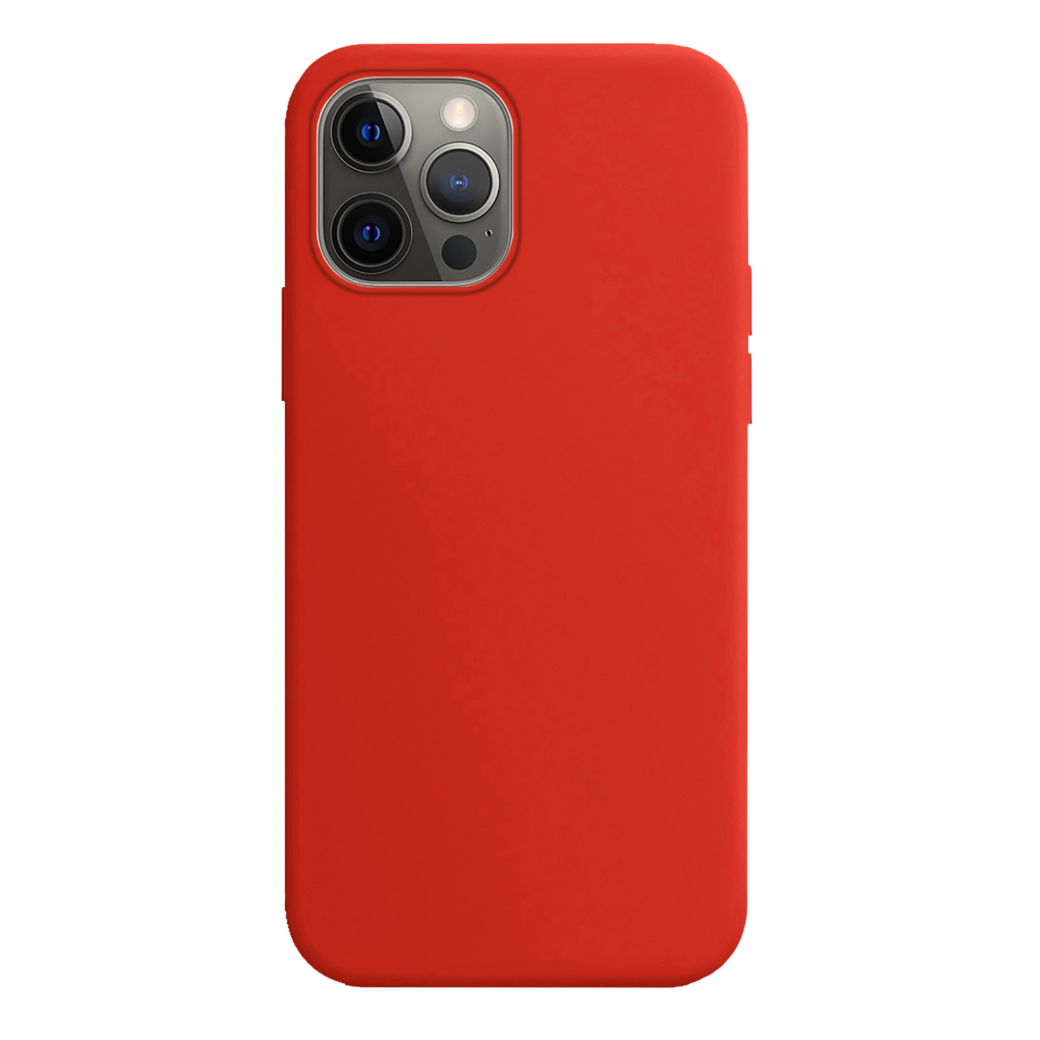 BASEY. Hoes Geschikt voor iPhone 13 Pro Max Hoesje Siliconen Back Cover Case Met Screenprotector - Hoesje Geschikt voor iPhone 13 Pro Max Hoes Cover Hoesje - Rood