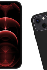 Nomfy Hoesje Geschikt voor iPhone 13 Mini Hoesje Siliconen Cover Case Met Screenprotector - Hoes Geschikt voor iPhone 13 Mini Hoes Back Case - Zwart