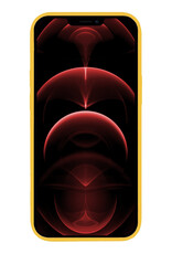 Nomfy Hoesje Geschikt voor iPhone 13 Mini Hoesje Siliconen Cover Case Met 2x Screenprotector - Hoes Geschikt voor iPhone 13 Mini Hoes Back Case - Geel