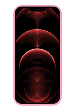 Nomfy Hoesje Geschikt voor iPhone 13 Pro Hoesje Siliconen Cover Case Met 2x Screenprotector - Hoes Geschikt voor iPhone 13 Pro Hoes Back Case - Lichtroze