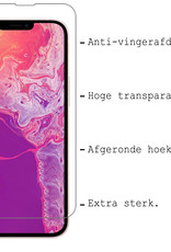 BASEY. Hoes Geschikt voor iPhone 13 Hoesje Siliconen Back Cover Case Met Screenprotector - Hoesje Geschikt voor iPhone 13 Hoes Cover Hoesje - Transparant