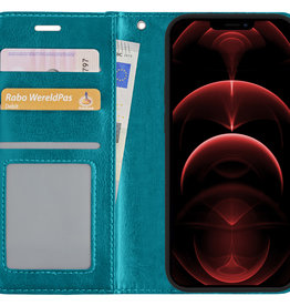 Nomfy Nomfy iPhone 13 Mini Hoesje Bookcase - Turquoise