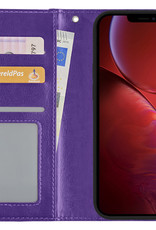 NoXx Hoes Geschikt voor iPhone 13 Pro Max Hoesje Book Case Hoes Flip Cover Wallet Bookcase - Paars