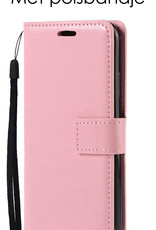 NoXx Hoes Geschikt voor iPhone 13 Pro Max Hoesje Book Case Hoes Flip Cover Wallet Bookcase - Lichtroze