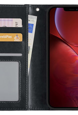 NoXx Hoes Geschikt voor iPhone 13 Pro Hoesje Book Case Hoes Flip Cover Wallet Bookcase - Zwart