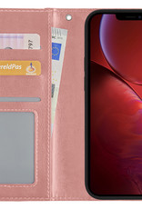 NoXx Hoes Geschikt voor iPhone 13 Hoesje Book Case Hoes Flip Cover Wallet Bookcase - Rosé goud