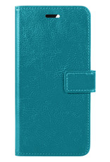 BASEY. Hoes Geschikt voor iPhone 13 Pro Hoesje Bookcase Hoes Flip Case Book Cover - Hoesje Geschikt voor iPhone 13 Pro Hoes Book Case Hoesje - Turquoise