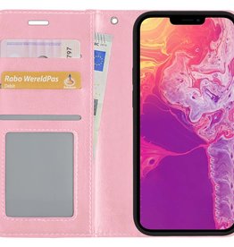 BASEY. BASEY. iPhone 13 Pro Hoesje Bookcase - Lichtroze