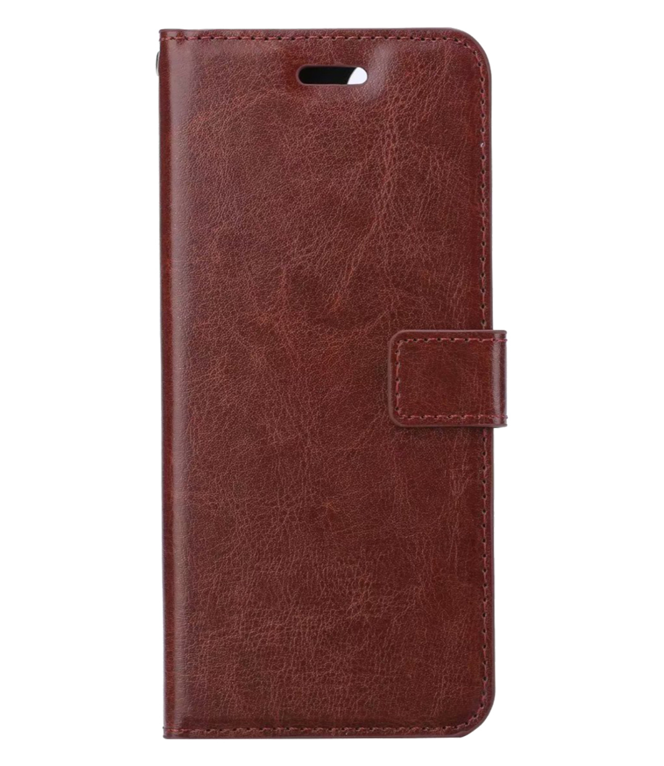 BASEY. Hoes Geschikt voor iPhone 13 Pro Hoesje Bookcase Hoes Flip Case Book Cover - Hoesje Geschikt voor iPhone 13 Pro Hoes Book Case Hoesje - Bruin