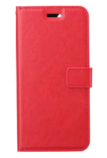 BASEY. Hoes Geschikt voor iPhone 13 Hoesje Bookcase Hoes Flip Case Book Cover - Hoesje Geschikt voor iPhone 13 Hoes Book Case Hoesje - Rood