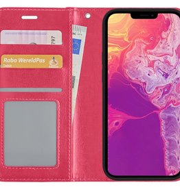 BASEY. BASEY. iPhone 13 Hoesje Bookcase - Donkerroze