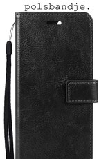 BASEY. Hoes Geschikt voor iPhone 13 Mini Hoesje Bookcase Hoes Flip Case Book Cover - Hoesje Geschikt voor iPhone 13 Mini Hoes Book Case Hoesje - Zwart