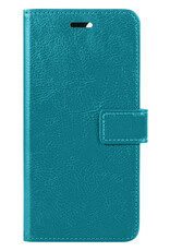 BASEY. Hoes Geschikt voor iPhone 13 Mini Hoesje Bookcase Hoes Flip Case Book Cover - Hoesje Geschikt voor iPhone 13 Mini Hoes Book Case Hoesje - Turquoise