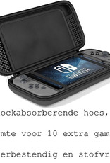 BASEY. Hoesje Geschikt voor Nintendo Switch OLED Case Hoes Hard Cover - Bescherm Case Geschikt voor Nintendo Switch OLED Hoes - Zwart