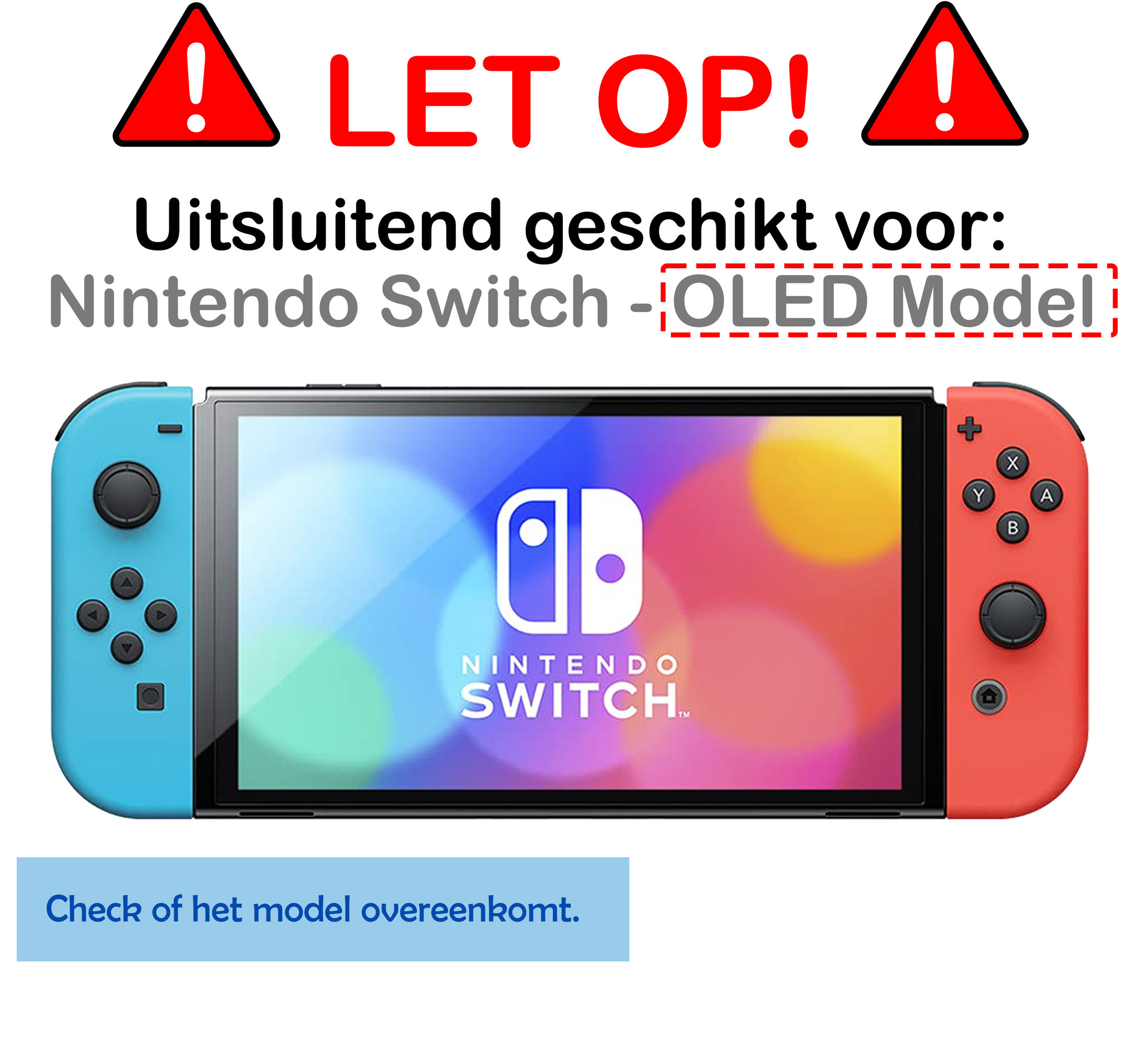 Nomfy Hoesje Geschikt voor Nintendo Switch OLED Hoes Bescherm Case Hardcover Met Polsbandje - Hoes Geschikt voor Nintendo Switch OLED Case - Blauw