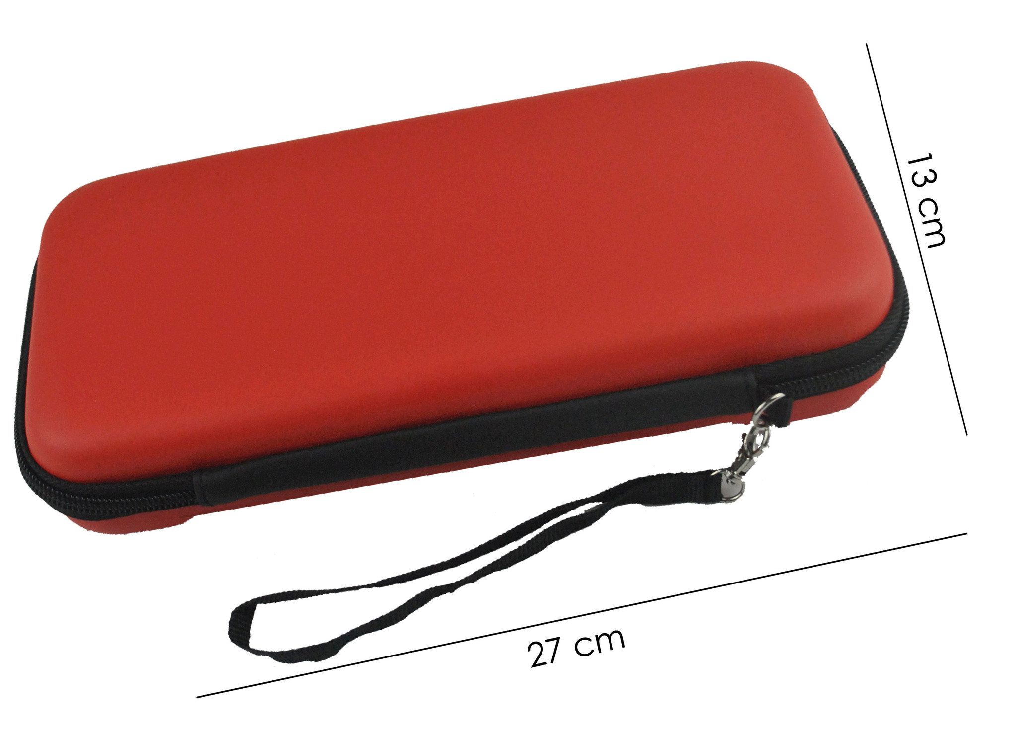 NoXx Hoesje Geschikt voor Nintendo Switch OLED Case Hoes Hard Cover Met Koord - Hoes Geschikt voor Nintendo Switch OLED Hoes - Rood