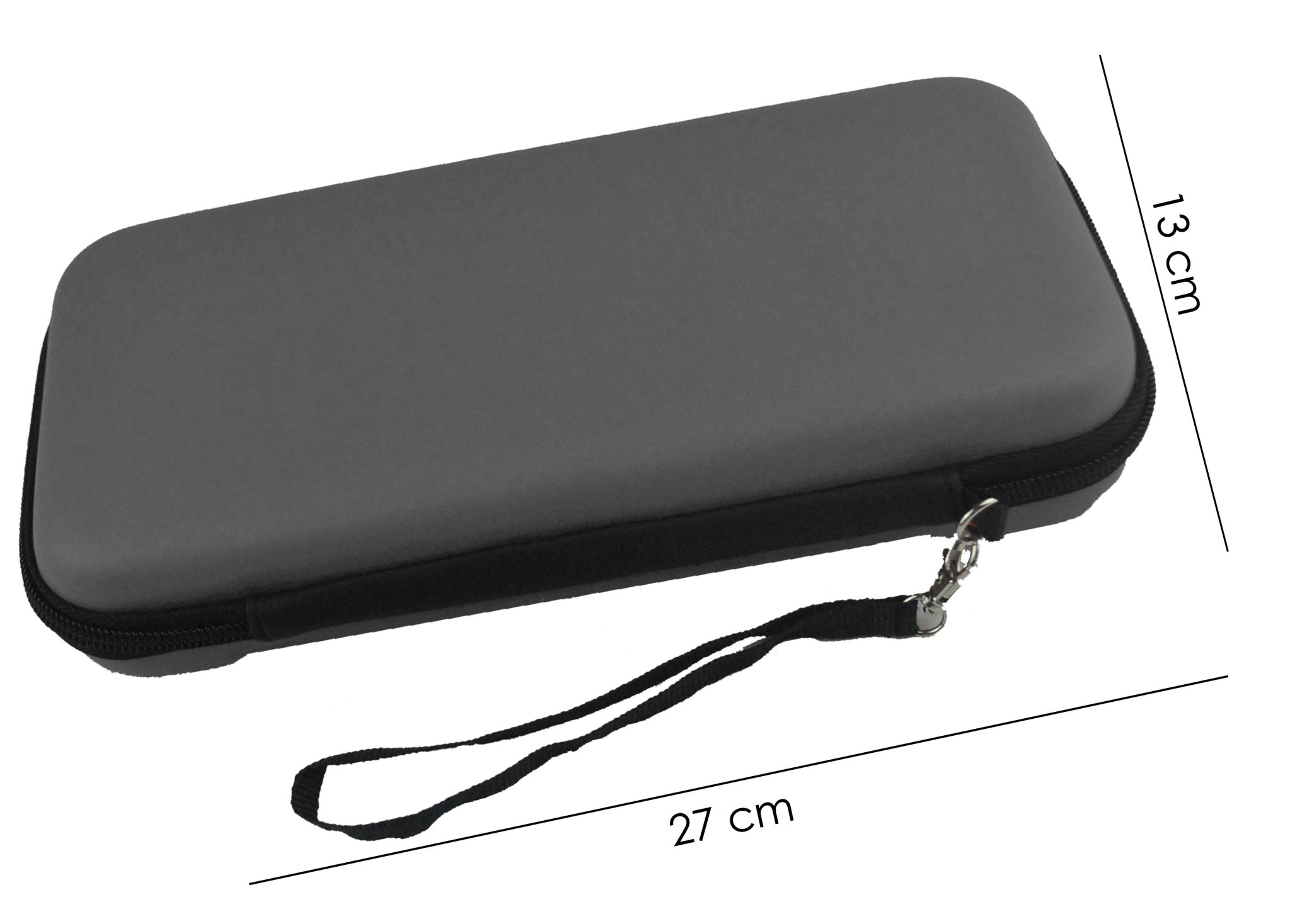 NoXx Hoesje Geschikt voor Nintendo Switch OLED Case Hoes Hard Cover Met Koord - Hoes Geschikt voor Nintendo Switch OLED Hoes - Grijs