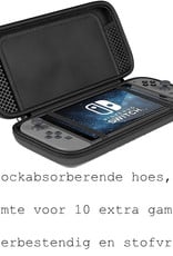 BASEY. Geschikt voor Nintendo Switch OLED Case Met Koord Hoes Hard Cover - Carry Case Geschikt Voor Nintendo Switch OLED - Blauw