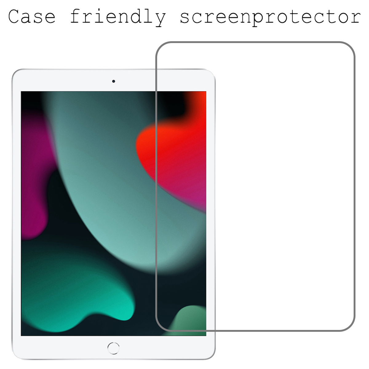 BASEY. Screenprotector Geschikt voor iPad 10.2 2021 Screenprotector Tempered Glass - Screenprotector Geschikt voor iPad 9 Screen Protector Beschermglas - 2 Stuks