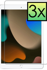 NoXx Screenprotector Geschikt voor iPad 10.2 2021 Screenprotector Bescherm Glas Screen Protector - 3x