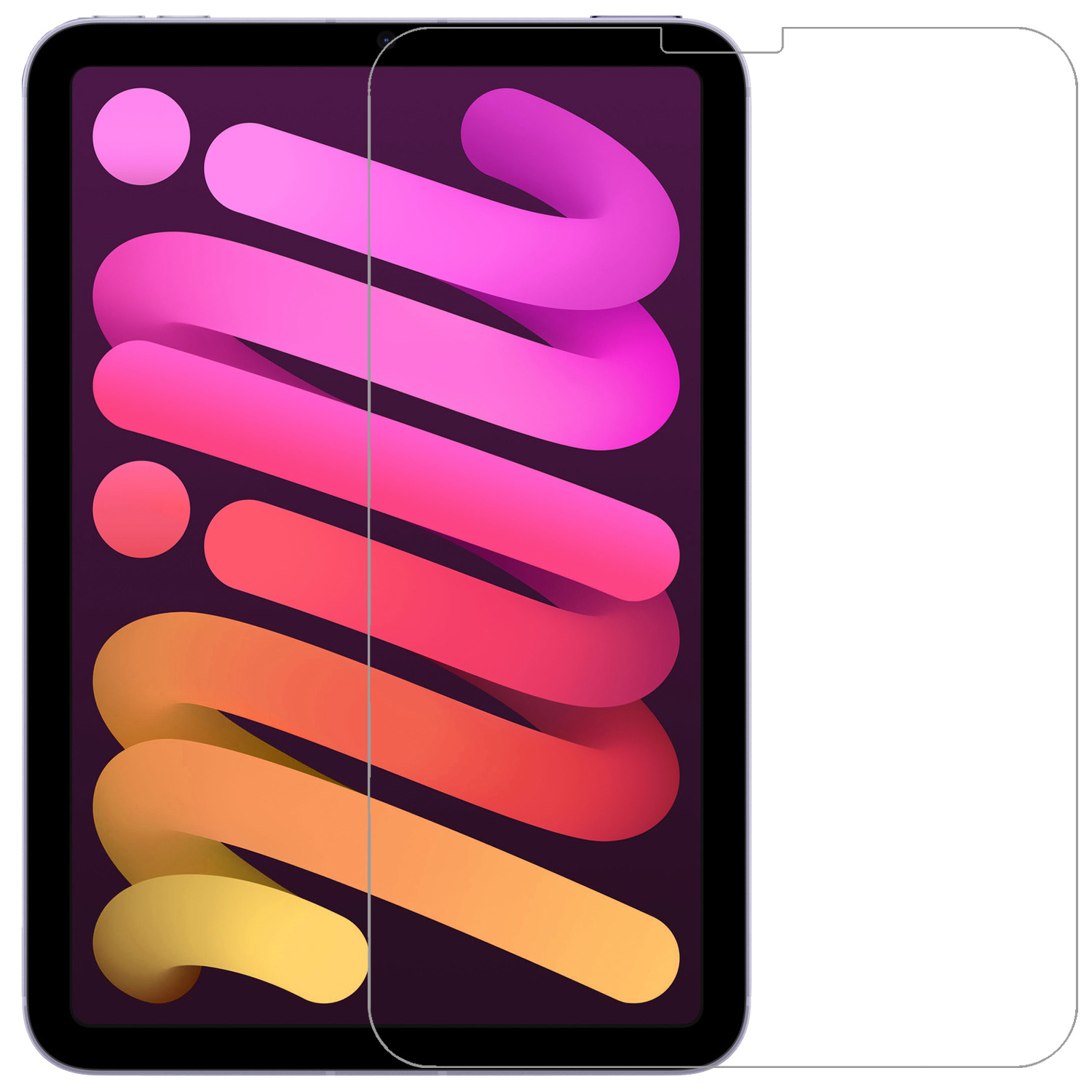 Nomfy Screenprotector Geschikt voor iPad Mini 6 Screenprotector Bescherm Glas - Screen Protector Geschikt voor iPad Mini 6 Screenprotector Tempered Glass