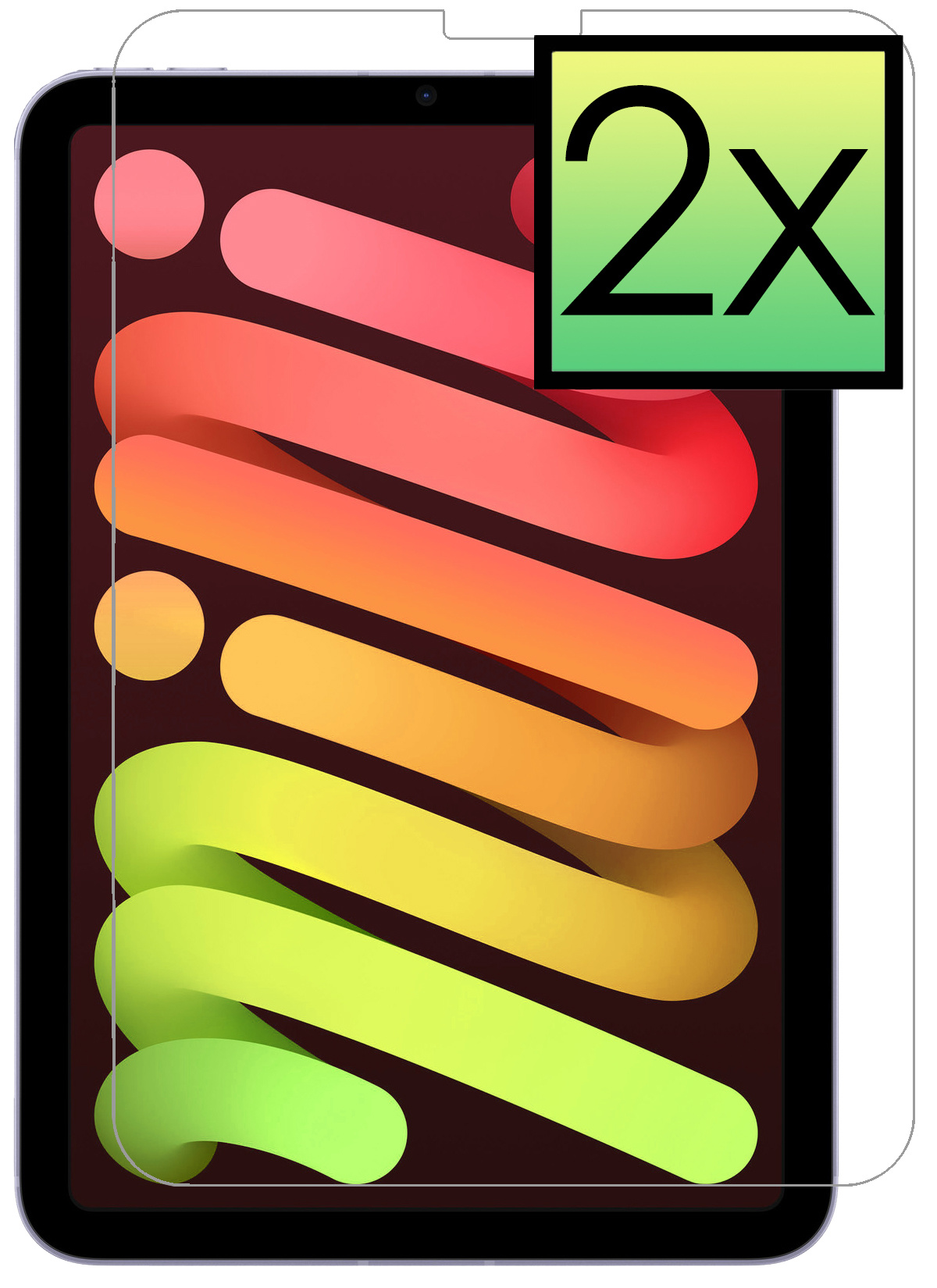 NoXx Screenprotector Geschikt voor iPad Mini 6 Screenprotector Bescherm Glas Screen Protector - 2x