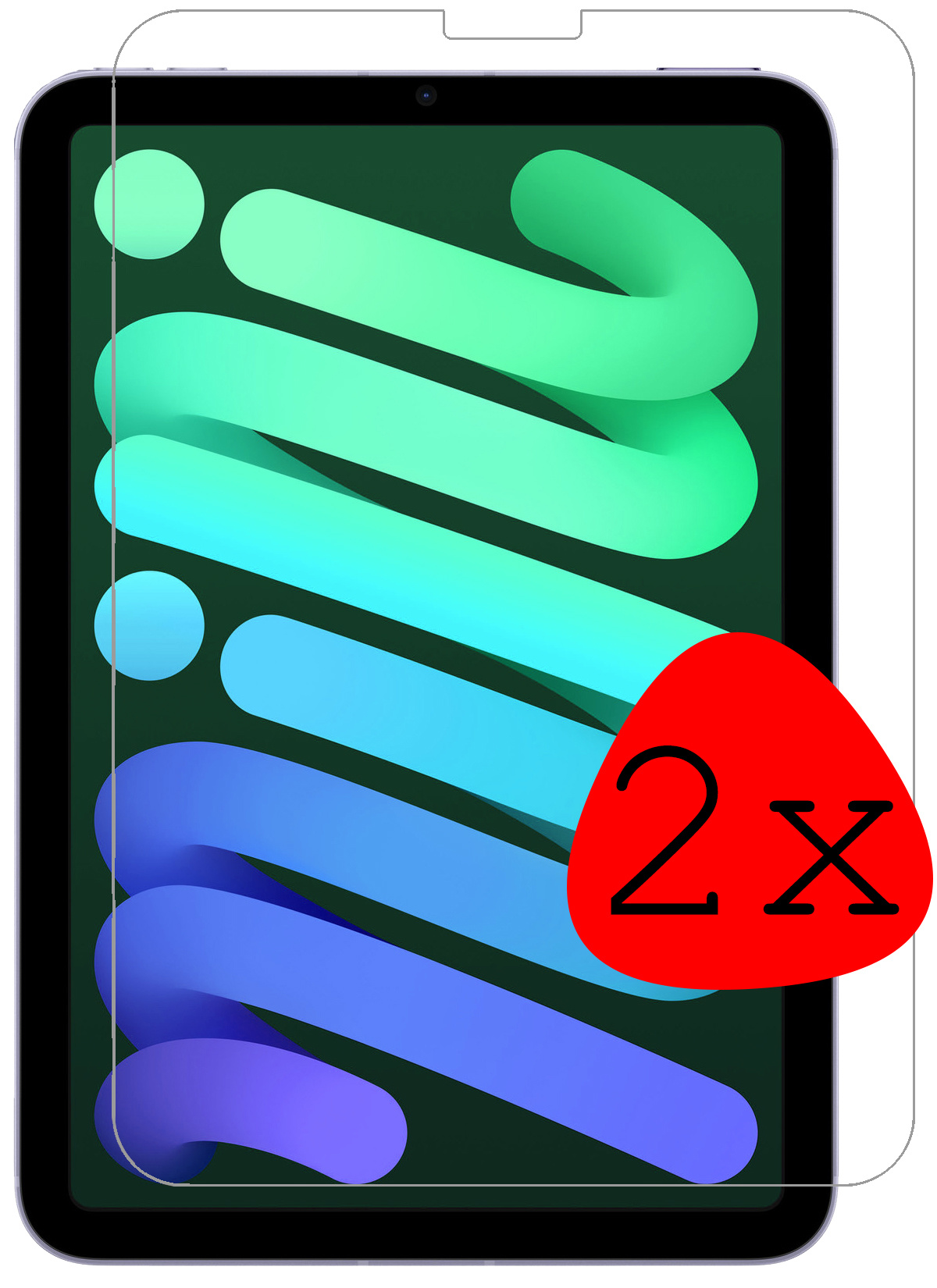 BASEY. Screenprotector Geschikt voor iPad Mini 6 Screenprotector Tempered Glass - Screenprotector Geschikt voor iPad Mini 6 Screen Protector Beschermglas - 2 Stuks