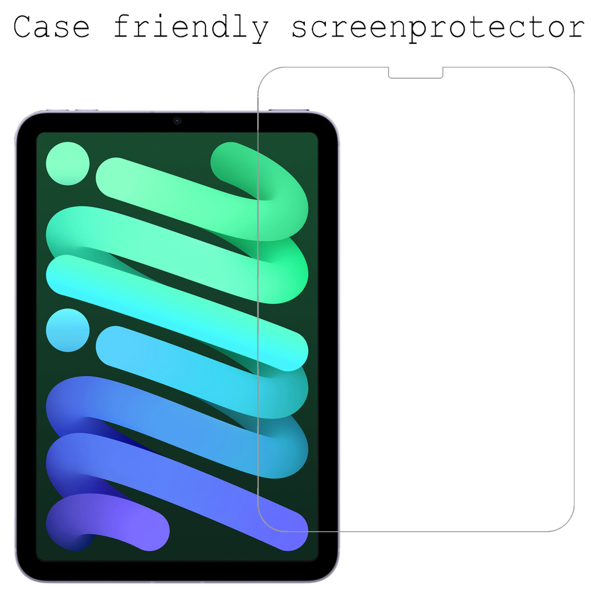 BASEY. Screenprotector Geschikt voor iPad Mini 6 Screenprotector Tempered Glass - Screenprotector Geschikt voor iPad Mini 6 Screen Protector Beschermglas