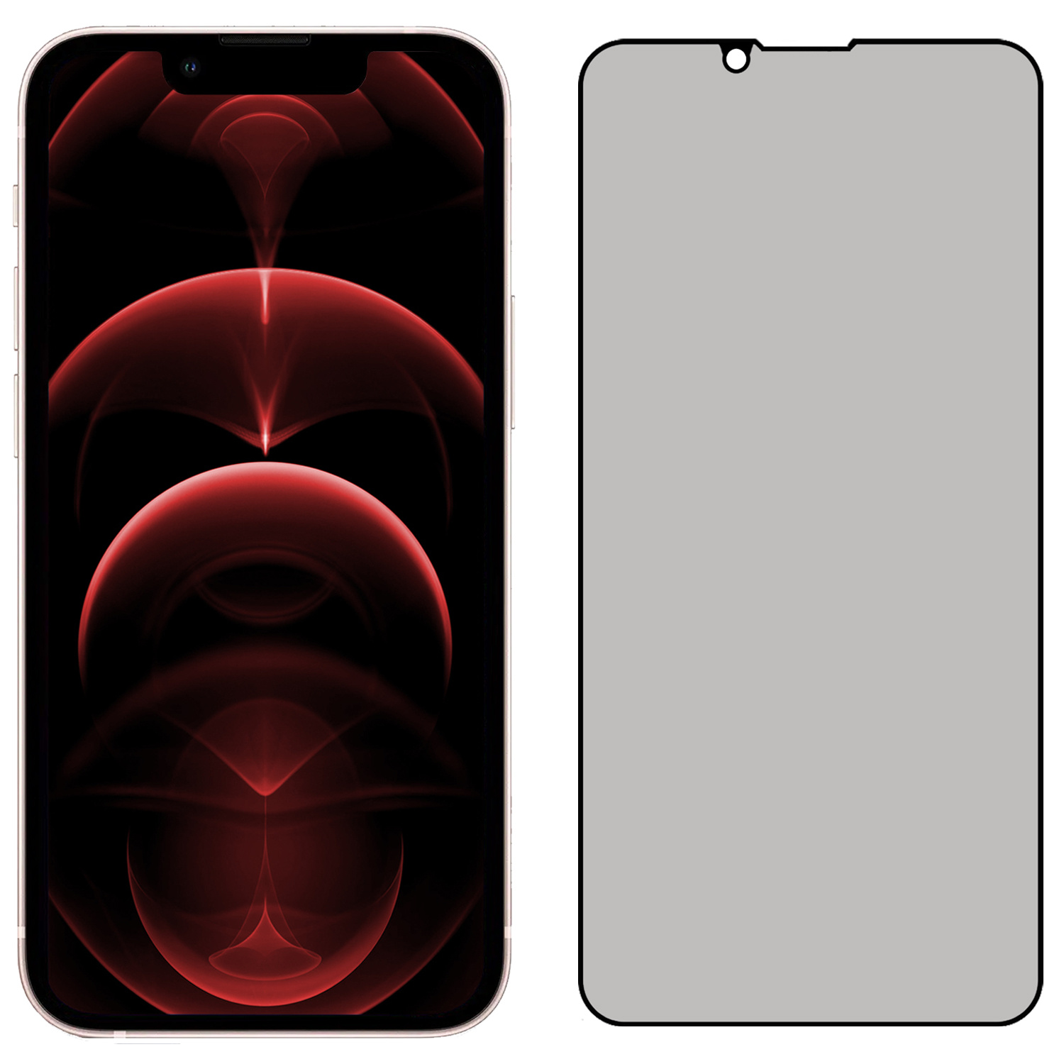 Nomfy Screenprotector Geschikt voor iPhone 13 Pro Max Screenprotector Privacy Bescherm Glas - Screenprotector Geschikt voor iPhone 13 Pro Max Privacy Screenprotector Tempered Glass - 2 PACK