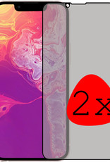 BASEY. Screenprotector Geschikt voor iPhone 13 Pro Max Screenprotector Privacy Beschermglas - Screenprotector Geschikt voor iPhone 13 Pro Max Screen Protector Full Screen Privacy - 2 Stuks