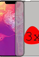 BASEY. Screenprotector Geschikt voor iPhone 13 Pro Screenprotector Privacy Beschermglas - Screenprotector Geschikt voor iPhone 13 Pro Screen Protector Full Screen Privacy - 3 Stuks
