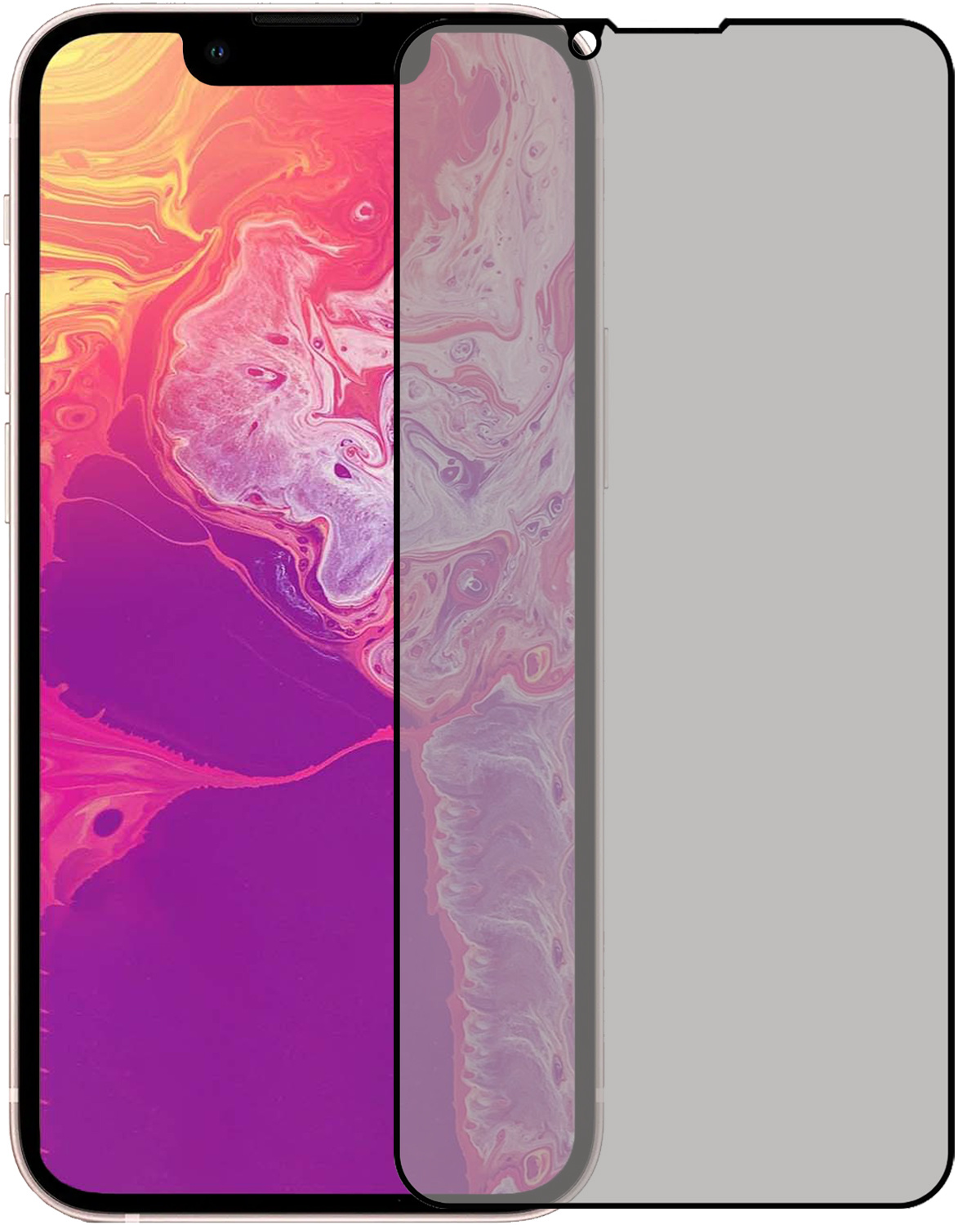 BASEY. Screenprotector Geschikt voor iPhone 13 Screenprotector Privacy Beschermglas - Screenprotector Geschikt voor iPhone 13 Screen Protector Full Screen Privacy