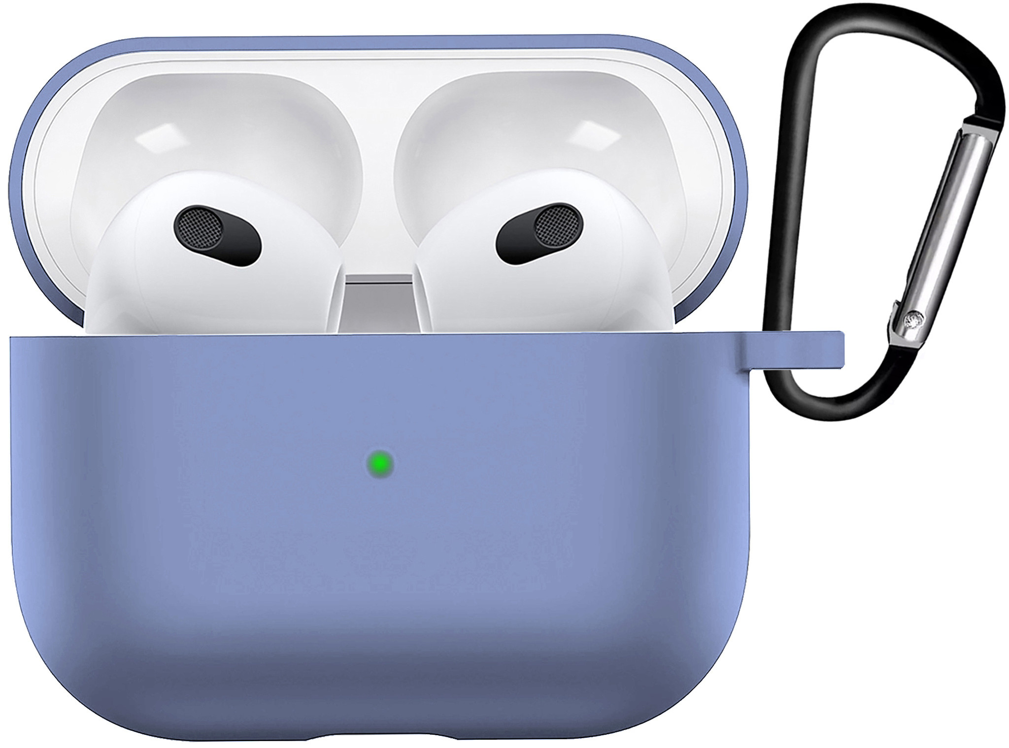 BASEY. Case Geschikt voor AirPods 3 Hoesje Siliconen Hoes Cover - Hoes Geschikt voor Apple AirPods 3 Case Siliconen - Babyblauw