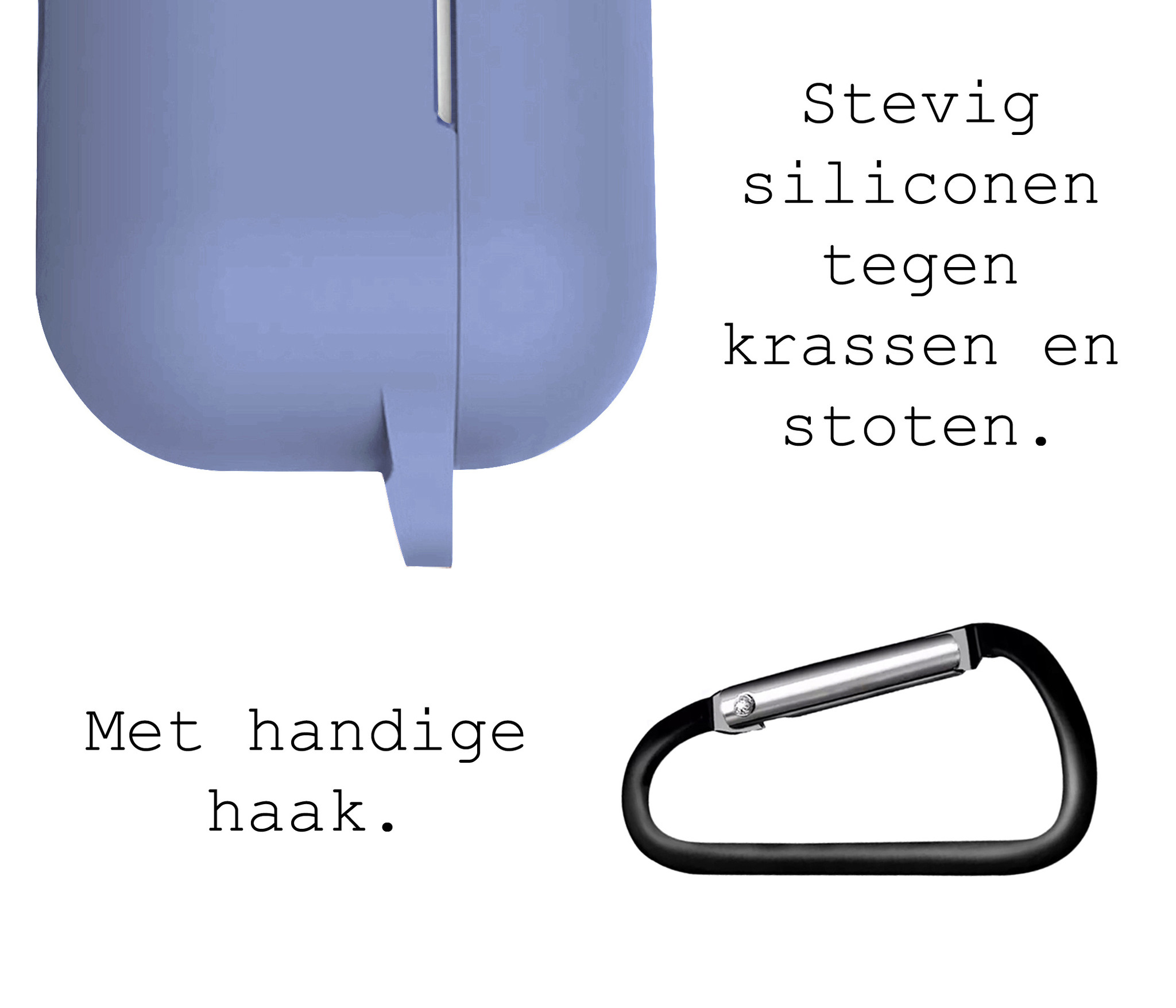 BASEY. Case Geschikt voor AirPods 3 Hoesje Siliconen Hoes Cover - Hoes Geschikt voor Apple AirPods 3 Case Siliconen - Babyblauw