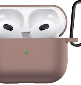 BASEY. BASEY. Siliconen Hoesje Voor Apple AirPods 3 - Beige