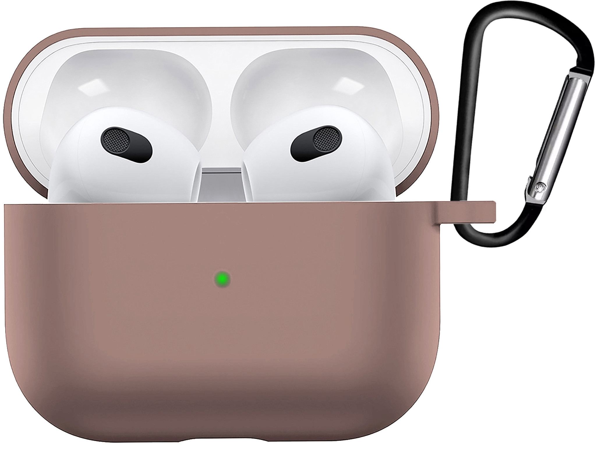 BASEY. Case Geschikt voor AirPods 3 Hoesje Siliconen Hoes Cover - Hoes Geschikt voor Apple AirPods 3 Case Siliconen - Beige