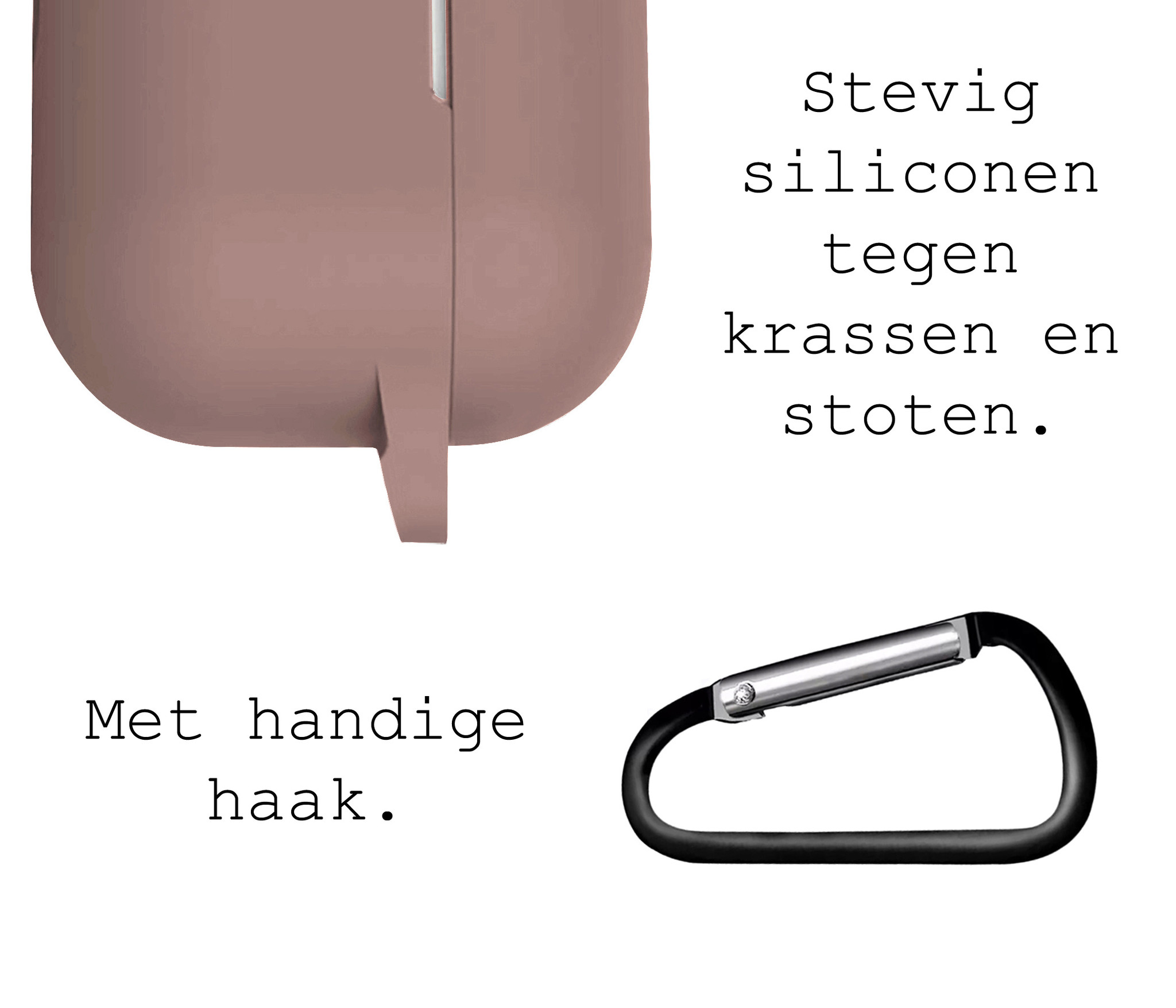 BASEY. Case Geschikt voor AirPods 3 Hoesje Siliconen Hoes Cover - Hoes Geschikt voor Apple AirPods 3 Case Siliconen - Beige